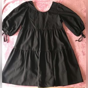 CRESCENT Size Small 🖤 Black Tiered Full Skirt Sun Dress 🖤 Like New Versatile
